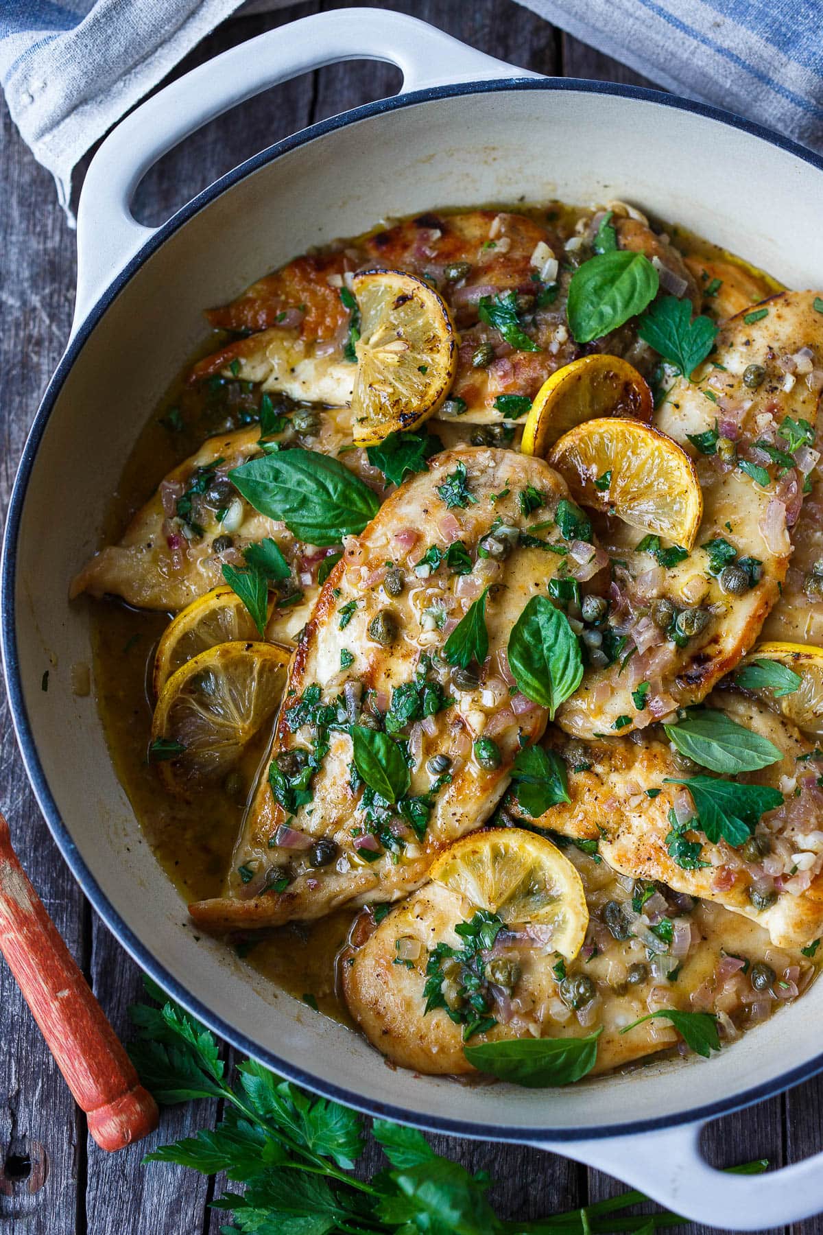 A simple, classic Italian dish brimming with flavor- Chicken Piccata is easy enough for weeknight dinners or elegant enough for entertaining. 