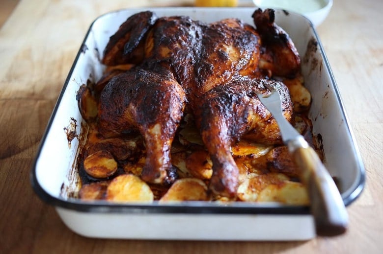  baked Portuguese Chicken ( Peri Peri Chicken)  right out of the oven